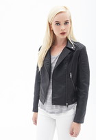 Thumbnail for your product : Forever 21 Faux Leather Moto Jacket