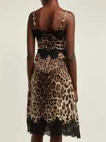 Thumbnail for your product : Dolce & Gabbana Leopard Print Silk Blend Satin Dress - Womens - Leopard