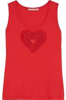 Thumbnail for your product : Christopher Kane Embroidered Cotton-Jersey Top