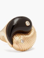 Thumbnail for your product : Retrouvai - Yin Yang Diamond & 14kt Gold Ring - Black