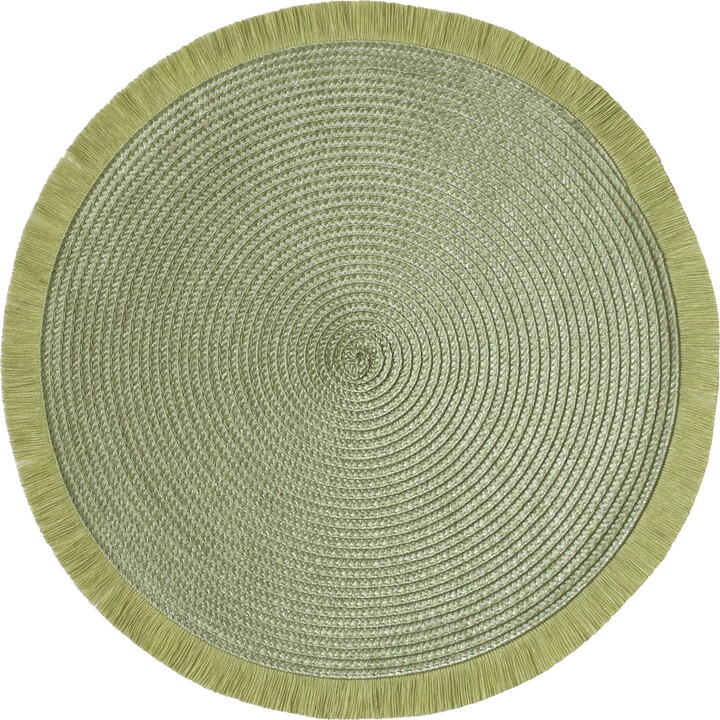 Dunelm Set of 2 Sage Woven Placemats With Fringe Green ShopStyle