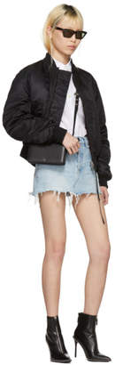 Alexander Wang Blue Denim Five-Pocket Zip Miniskirt