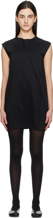 MM6 MAISON MARGIELA Black Shirting Darting Minidress