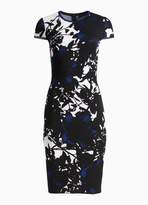 Thumbnail for your product : St. John Graphic Floral Jacquard Knit Dress
