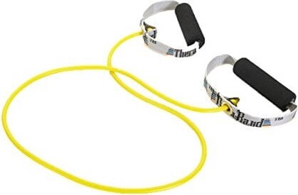 TheraBand THERABANDProfessionalLatexResistanceTubing,Yellow,Thin,Level2,Resistance3lbs,48Inch
