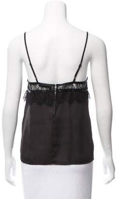 The Kooples Sleeveless Lace-Trimmed Top