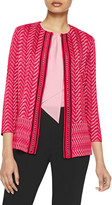 Thumbnail for your product : Misook Chain Trim Chevron Knit Jacket