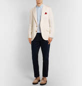 Thumbnail for your product : Brunello Cucinelli White Linen Suit Jacket - Men - White
