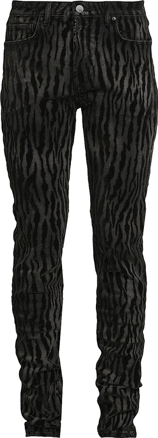 Monfrère Men's Greyson Noir Tigre Skinny Jeans - Noir Tigre - Size 30
