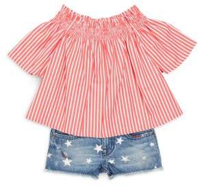 Ralph Lauren Toddler's, Little Girl's & Girl's Striped Off-The-Shoulder Top