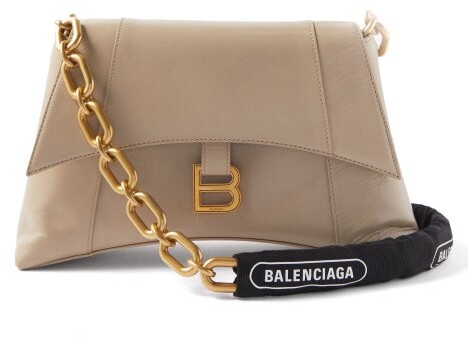 Balenciaga Downtown S Chain-handle Leather Shoulder Bag - Beige - ShopStyle