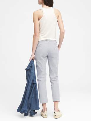 Banana Republic Petite Avery Straight-Fit Stretch Seersucker Ankle Pant