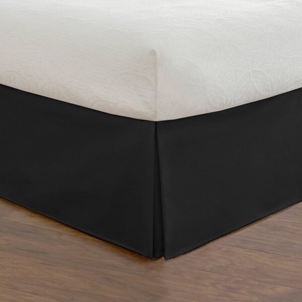Fresh Ideas Queen Tailored Poplin Bedskirt 18" Drop Easy Care, Machine Washable, Cotton Blend, 250 Thread Count
