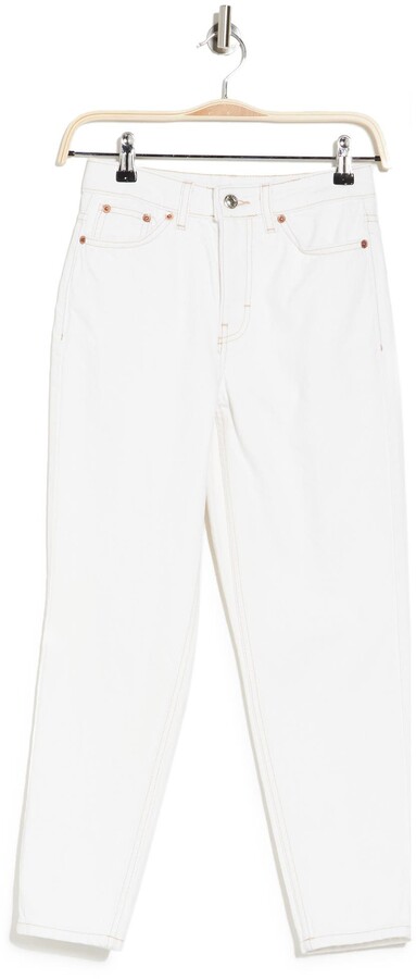Topshop Off White Mom Jeans - ShopStyle
