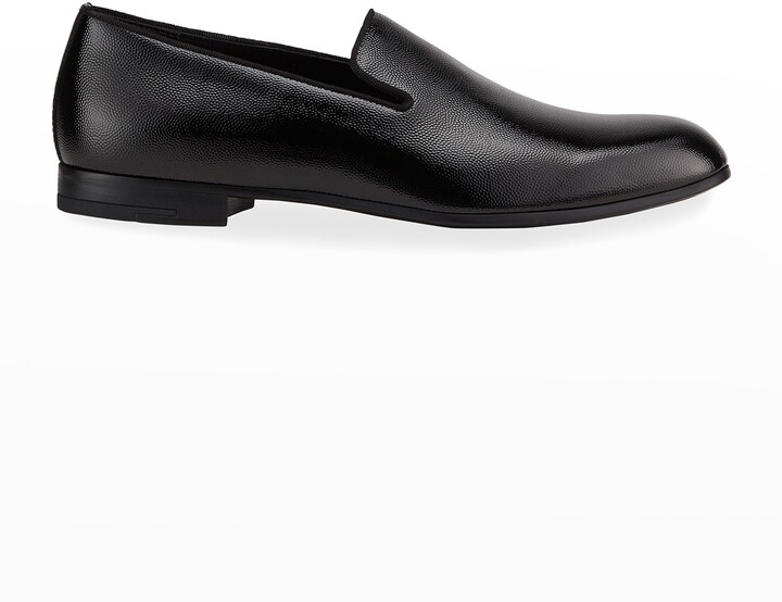 Giorgio Armani Men's Velvet Patent Leather Formal Loafers