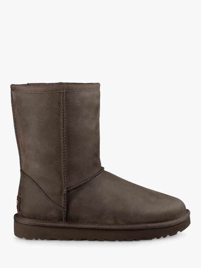 UGG Classic Short Leather Boots, Brownstone - ShopStyle