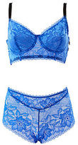 Thumbnail for your product : Charlotte Russe Caged Lace Bra & Panty Set