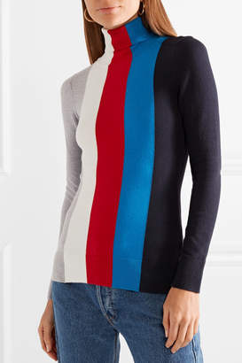 JoosTricot - Striped Cotton-blend Turtleneck Sweater - Red