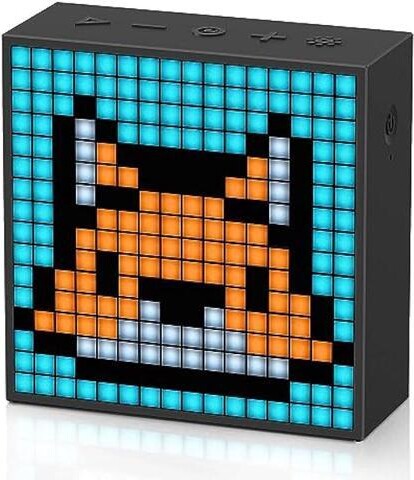 kolitt Divoom TimeBox Evo - Pixel Art Bluetooth Speaker with 16x16 LED Display APP Control - Cool Animation Frame & Gaming Room Setup & Bedside Alarm...