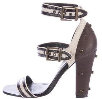 Proenza Schouler Patent Leather Ankle Strap Sandals