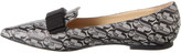 Thumbnail for your product : Jimmy Choo Gala Glitter Leather Flat