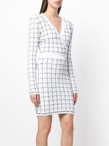 Thumbnail for your product : Balmain checked V-neck dress