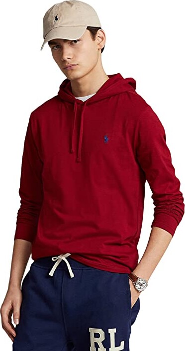 Polo Ralph Lauren Jersey Hooded T-Shirt (Holiday Red) Men's Clothing -  ShopStyle Long Sleeve Shirts
