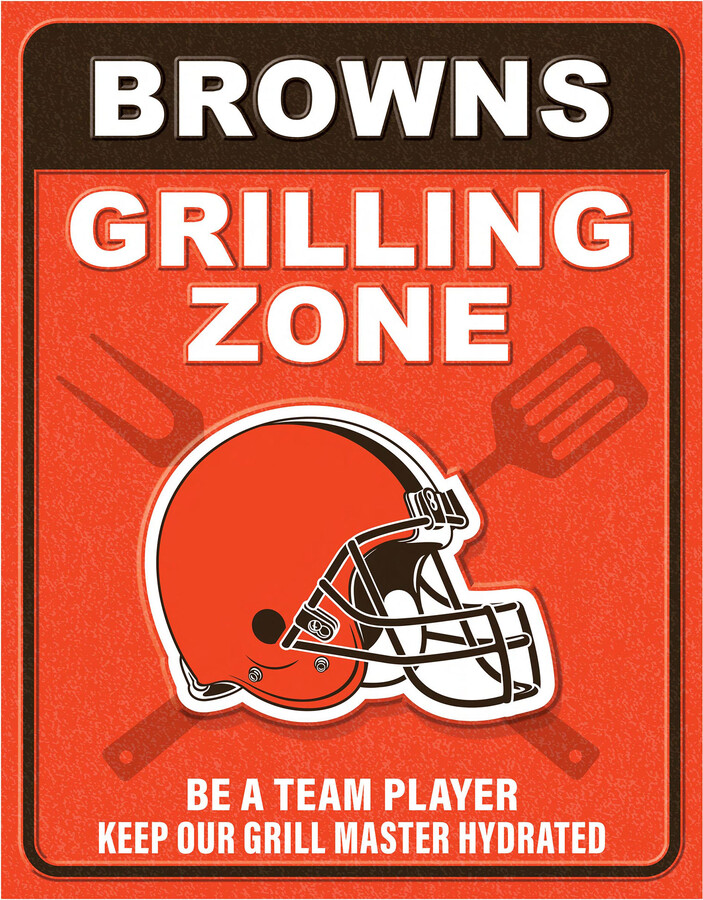 Fan Creations Cleveland Browns 13" x 20" Grill Zone Metal Sign