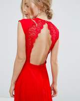 Thumbnail for your product : Elise Ryan Open Back Skater Dress With Pleated Skirt