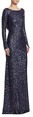 Naeem Khan Women's Irredescent Sequined Gown