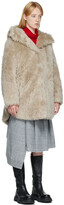 Thumbnail for your product : Yves Salomon Meteo Beige Wool Coat