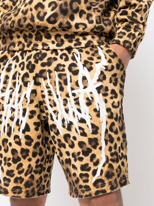 Haculla Leopard-Print Logo Shorts