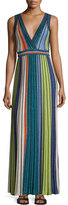 Thumbnail for your product : M Missoni Metallic Vertical-Striped Maxi Dress
