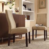 Thumbnail for your product : Inspire Q Marcey Tan Linen Wave Back Dining Chair (Set of 2)