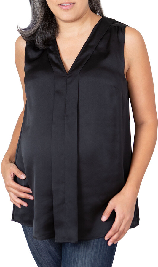 V Neck Black Sleeveless Top | Shop the world's largest collection 