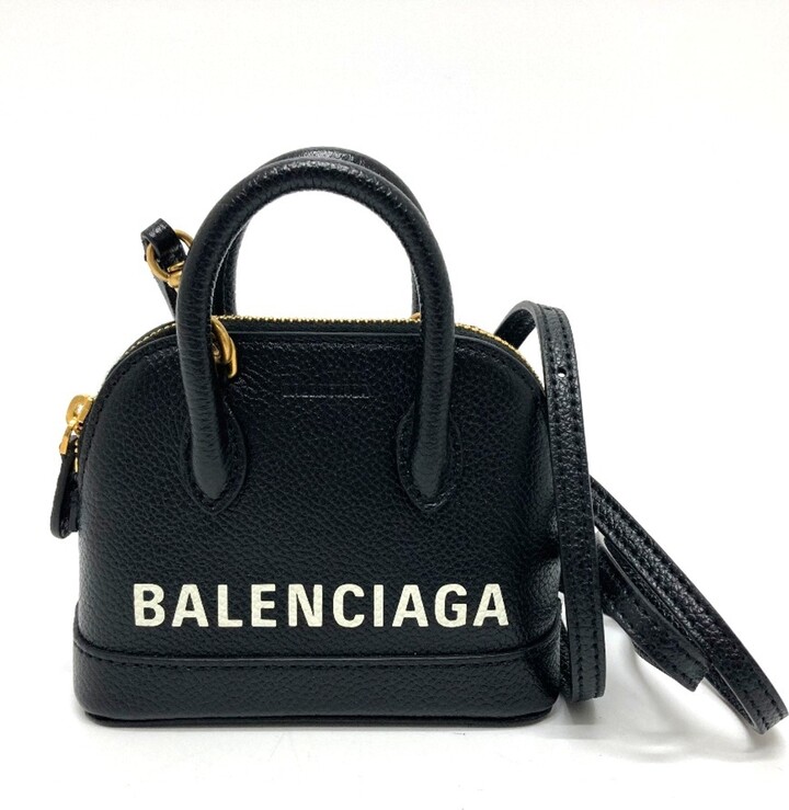 Balenciaga Black Leather Shoulder Bag (Pre-Owned)