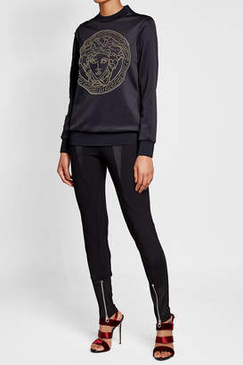 Versace Embellished Satin Sweatshirt