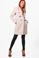 Thumbnail for your product : boohoo Double Breasted Wool Look Coat