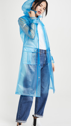 AVEC LES FILLES Translucent Hooded Rain Coat