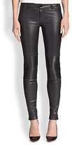 Thumbnail for your product : J Brand Nicola Leather Skinny Moto Jeans