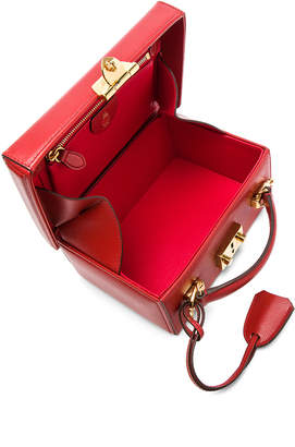 Mark Cross Small Caviar Grace Box Bag in Brick Red | FWRD