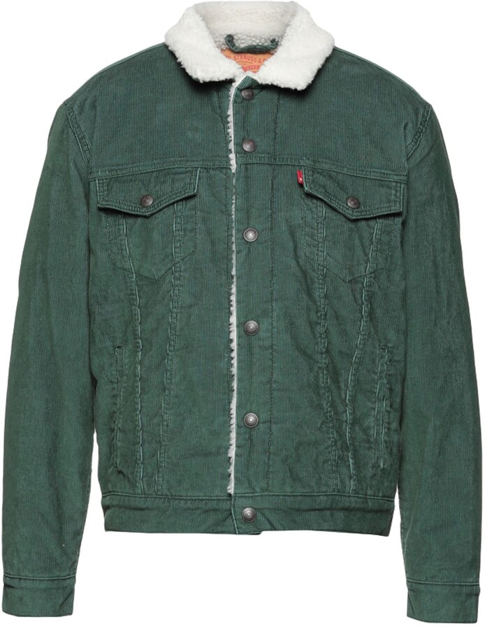 levis sherpa jacket green