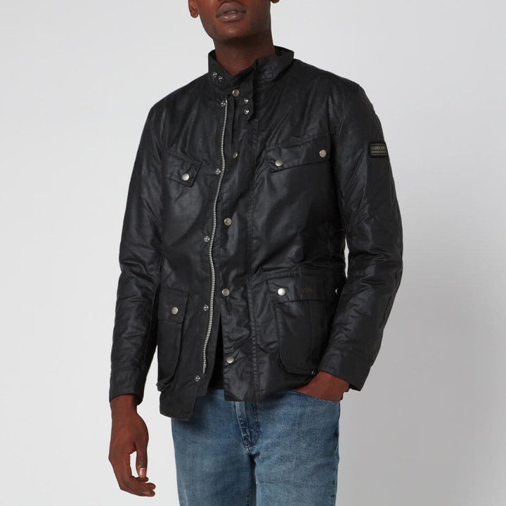 barbour leather biker jacket