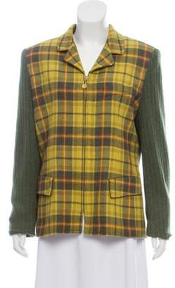 Burberry Vintage Plaid Wool Jacket Yellow Vintage Plaid Wool Jacket