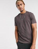 Thumbnail for your product : ASOS DESIGN organic t-shirt with crew neck in brown