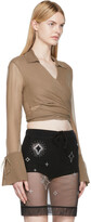 Thumbnail for your product : Blumarine Brown Ruffled Shirt