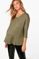 Thumbnail for your product : boohoo Maternity Hayley Oversized Pocket T-Shirt