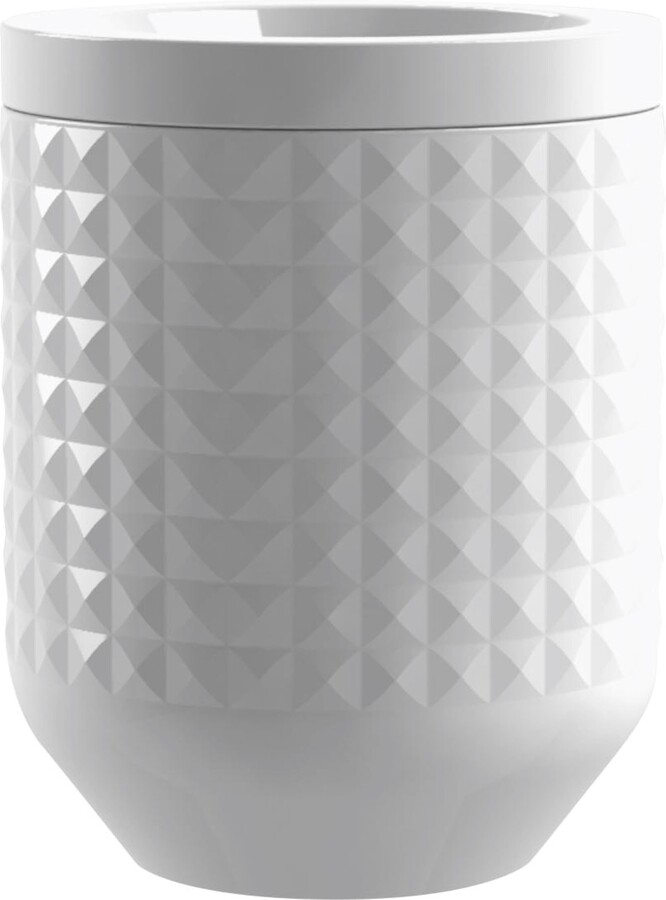Small Diamond Embossed Stoneware Canister