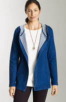 Thumbnail for your product : J. Jill Pure Jill indigo knit hooded jacket
