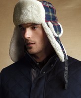 Thumbnail for your product : Brooks Brothers Signature Tartan and Shearling Trapper